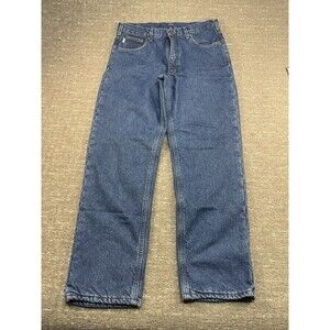 Men's Carhartt B155 DST Fleece Lined Straight Leg Relaxed Fit Jean Size 35x32